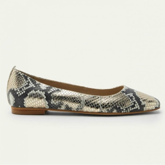 Boden Olive Ballerinas Flats – Pale Gold Snake size 7.5 - Picture 2 of 9